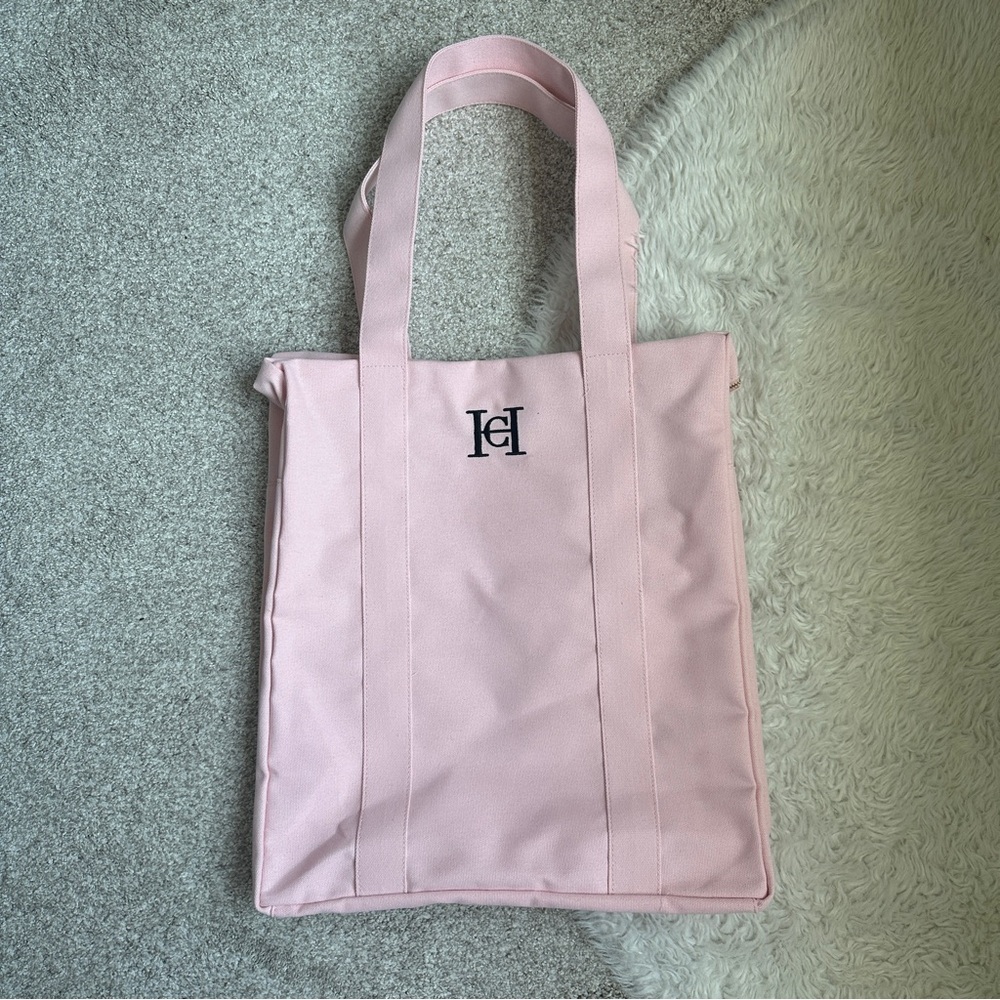 Carolina Herrera Pink Canvas Tote Bag